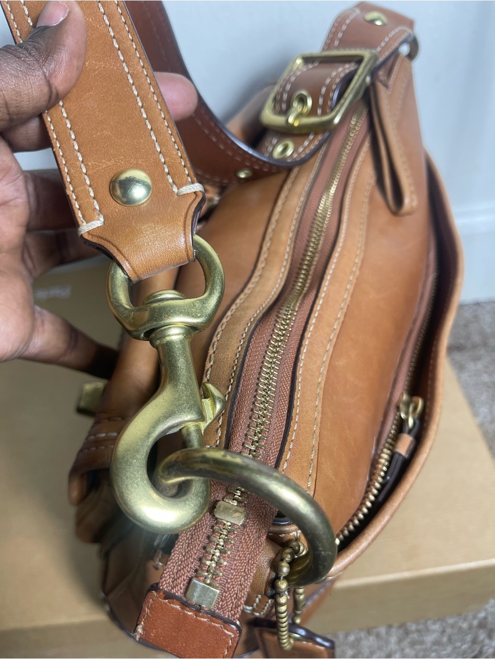 Vintage Coach Y2K Legacy Leather Bag with Double Turnlock - Picture 7 of 10